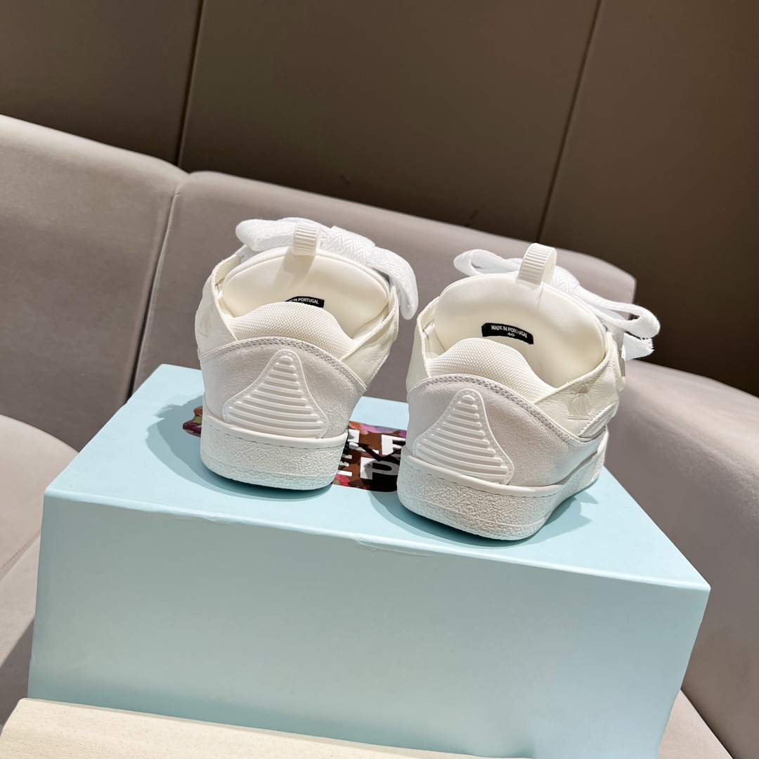 Lanvin Curb Leather Sneakers - DopestKickz