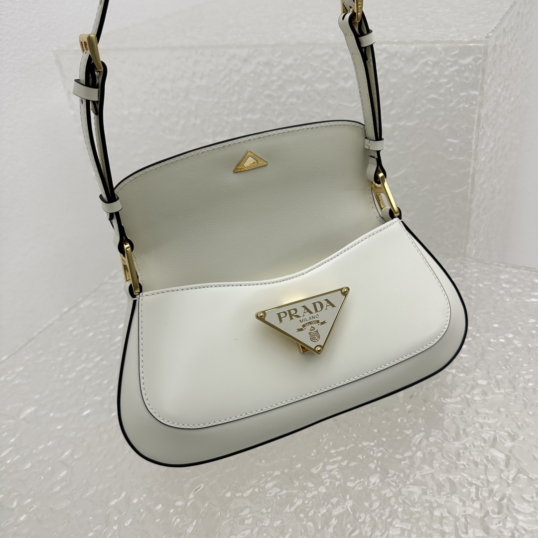 Prada Brushed Leather Shoulder Bag - DopestKickz