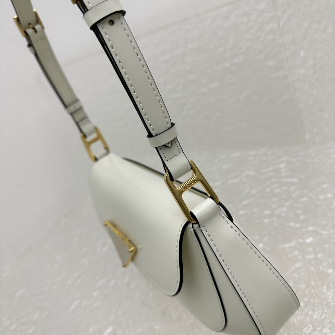 Prada Brushed Leather Shoulder Bag - DopestKickz