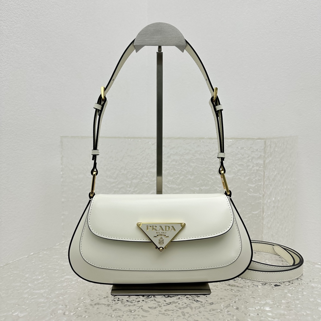 Prada Brushed Leather Shoulder Bag - DopestKickz