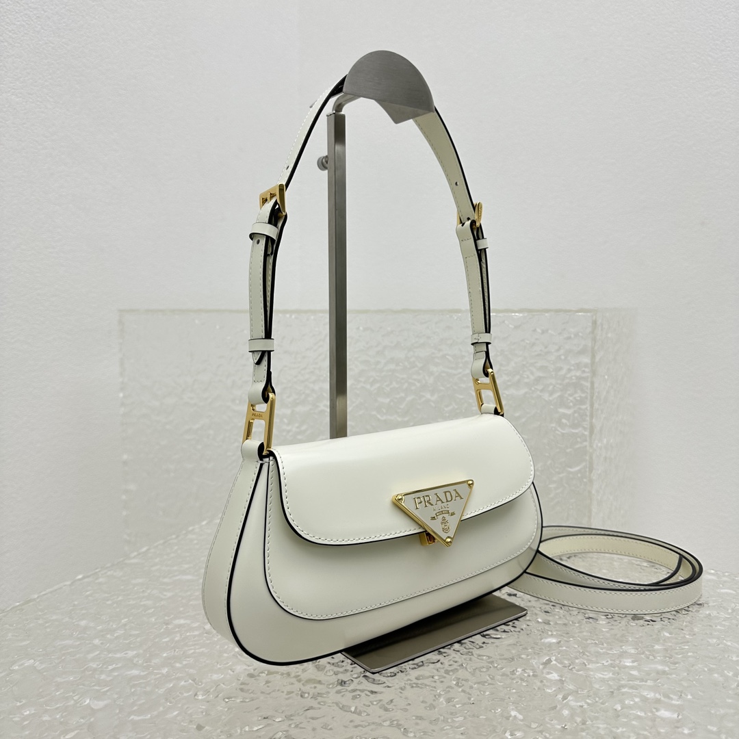 Prada Brushed Leather Shoulder Bag - DopestKickz
