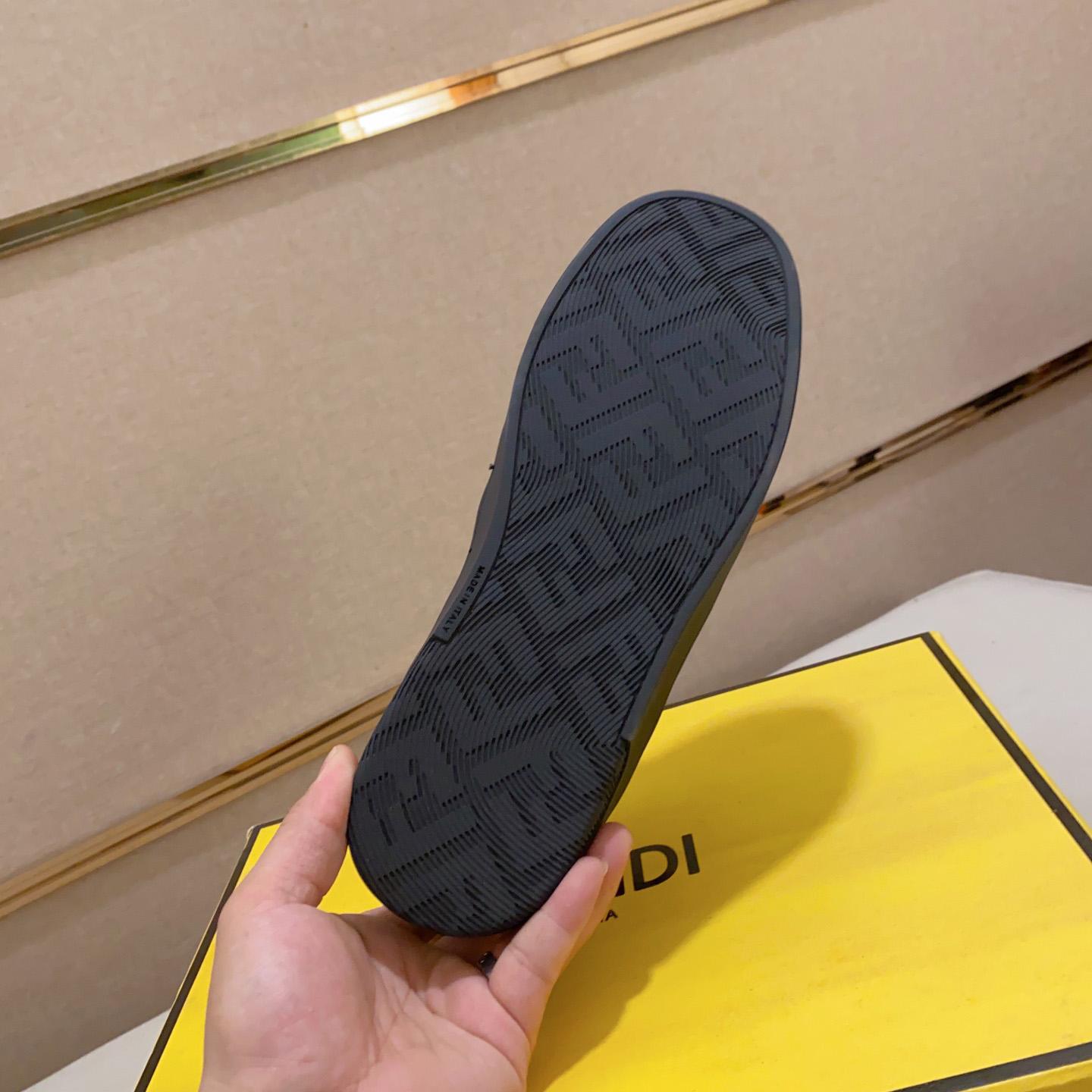 Fendi Step Black Leather Low-tops Sneakers - DopestKickz