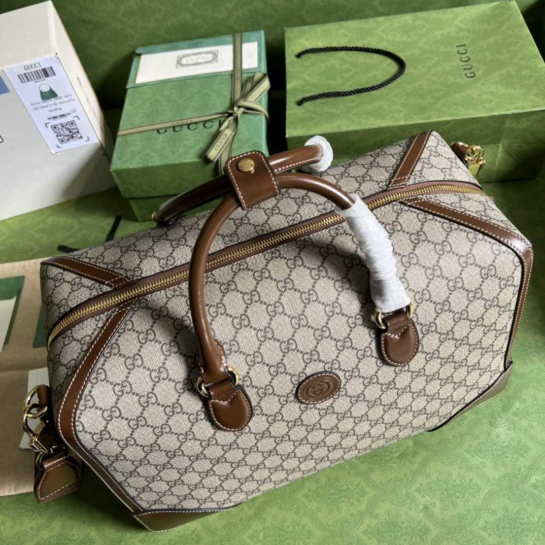 Gucci Duffle Bag With Interlocking G(42-26-24cm) - DopestKickz
