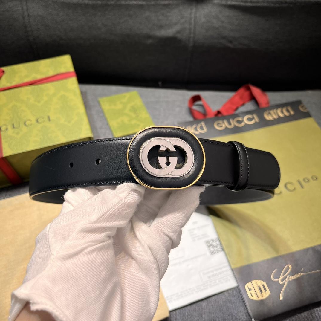 Gucci Belt With Interlocking G Buckle - DopestKickz