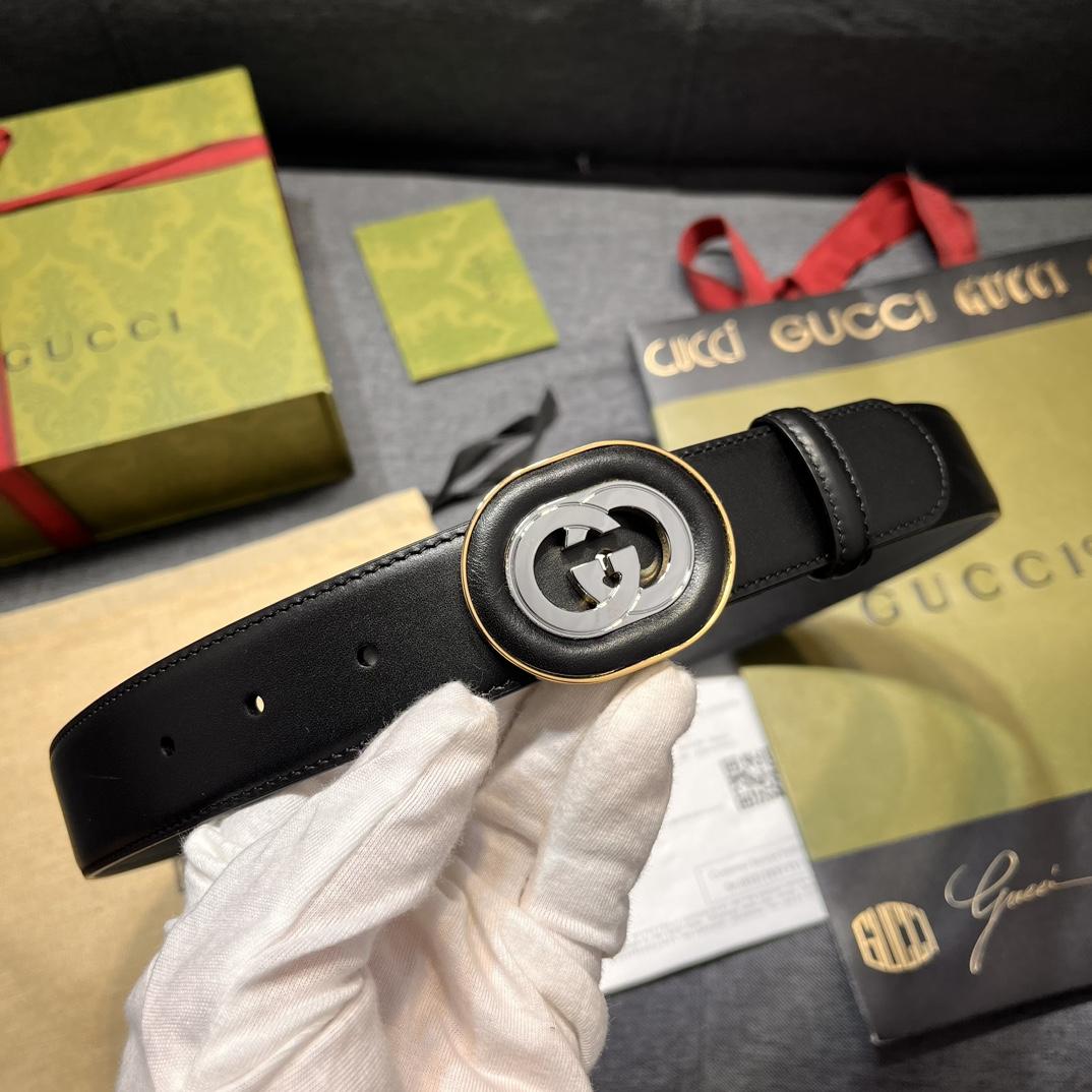 Gucci Belt With Interlocking G Buckle - DopestKickz