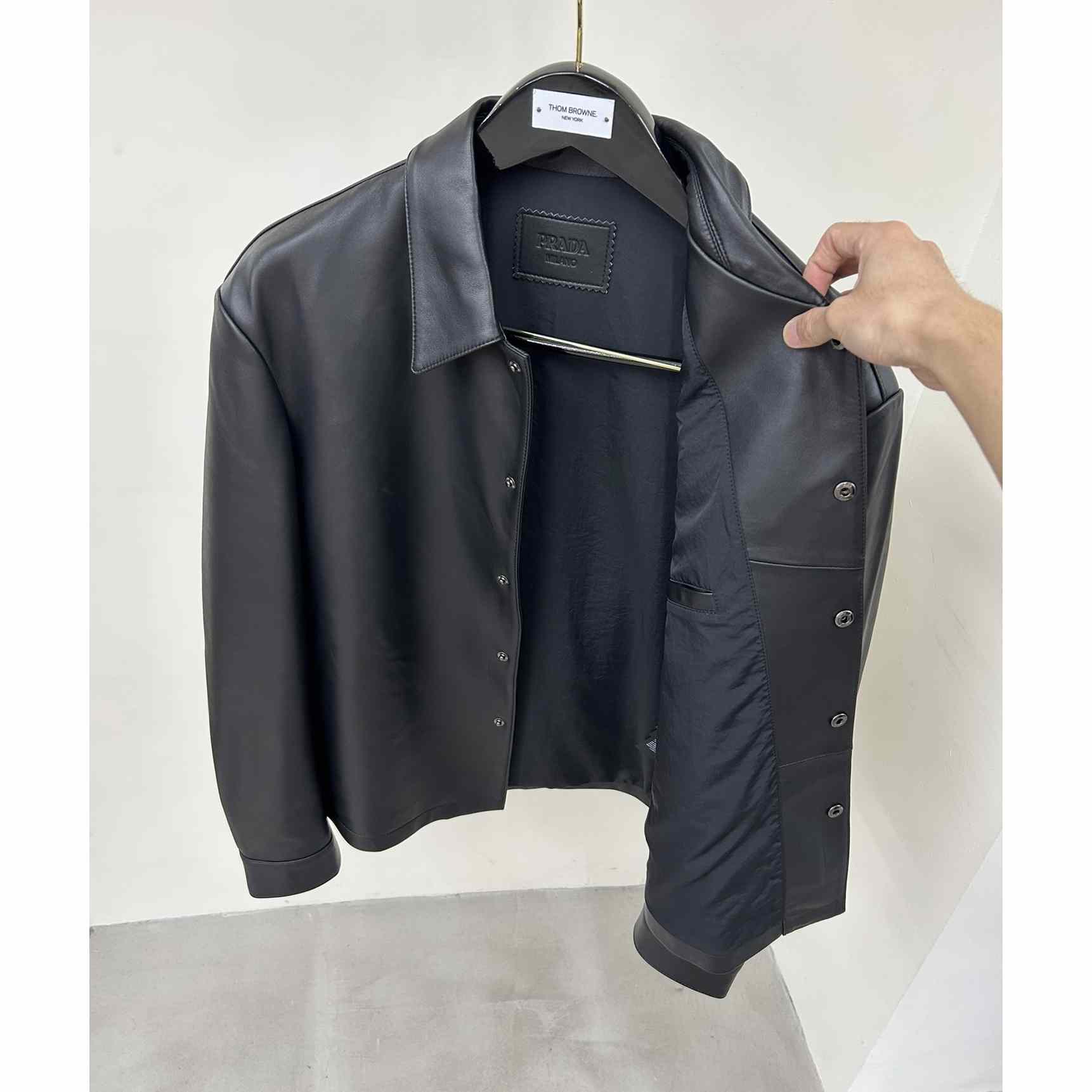 Prada Nappa Leather Shirt - DopestKickz