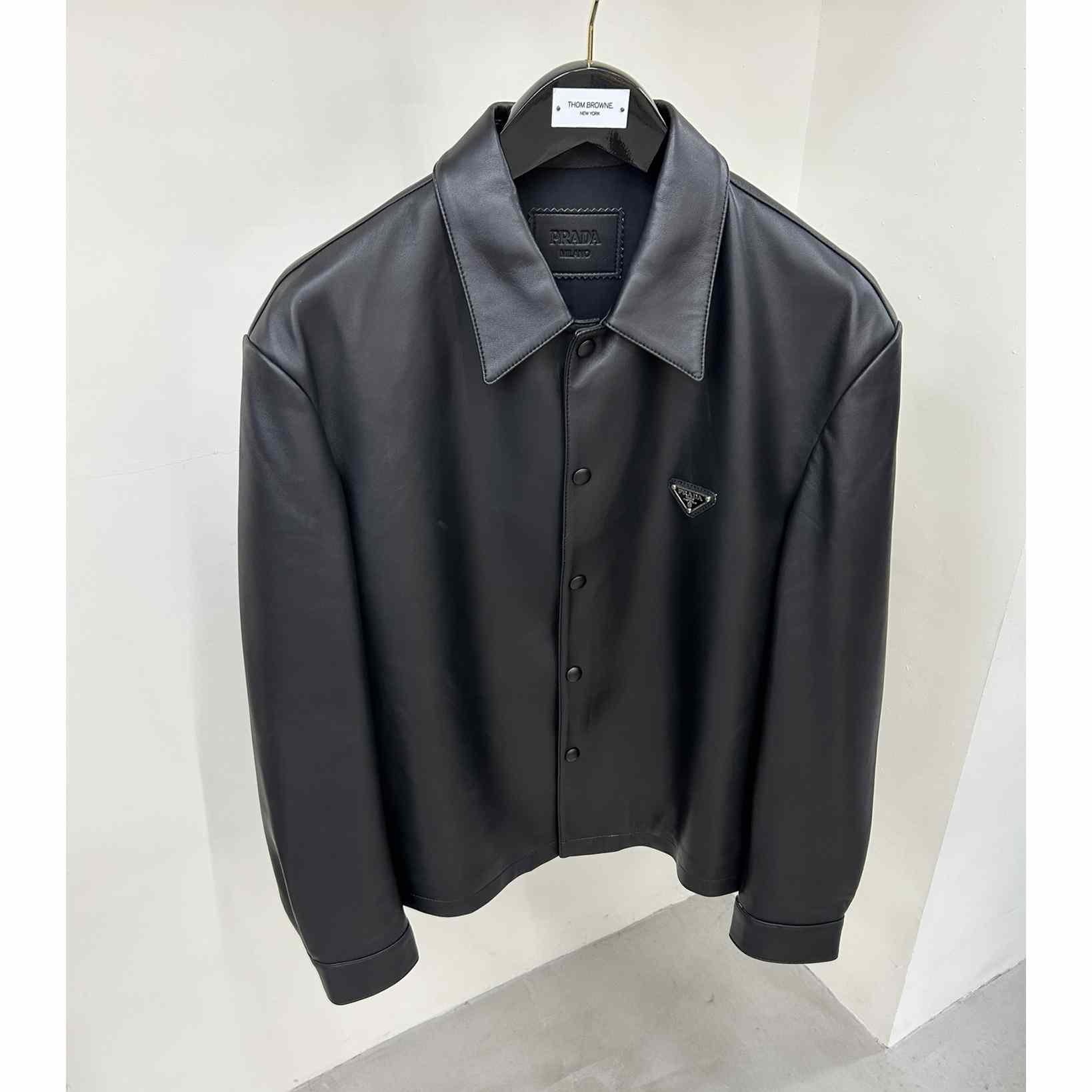 Prada Nappa Leather Shirt - DopestKickz
