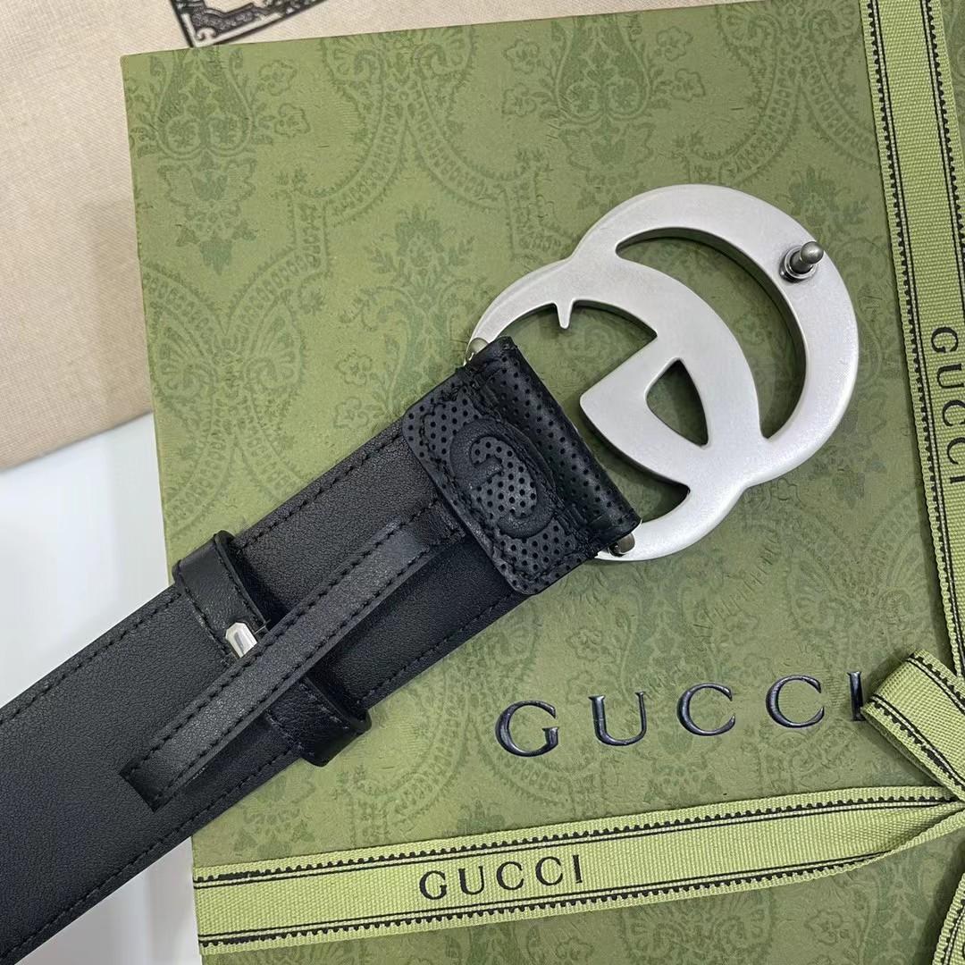 Gucci Leather Belt With Maxi GG - DopestKickz