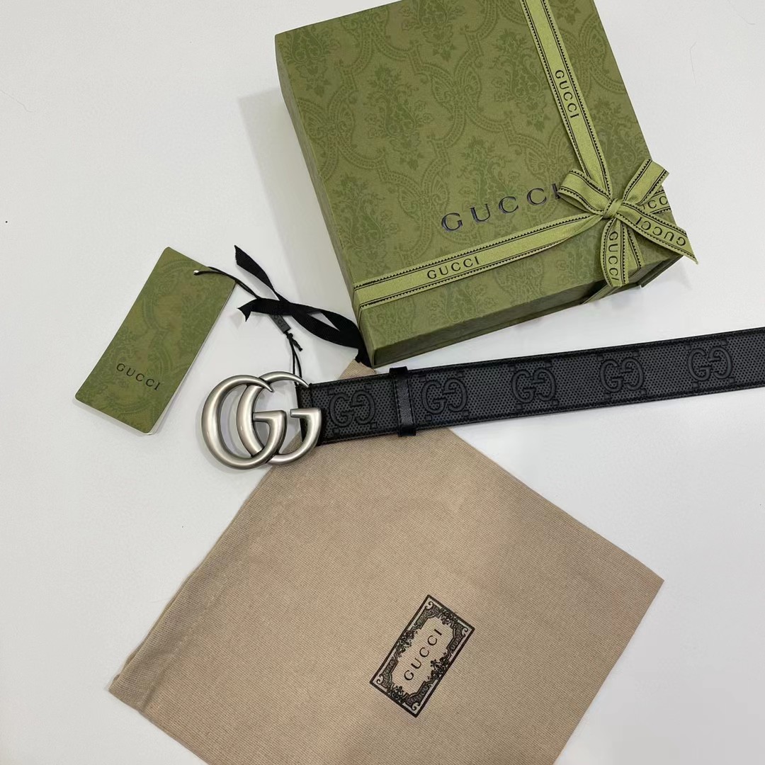 Gucci Leather Belt With Maxi GG - DopestKickz