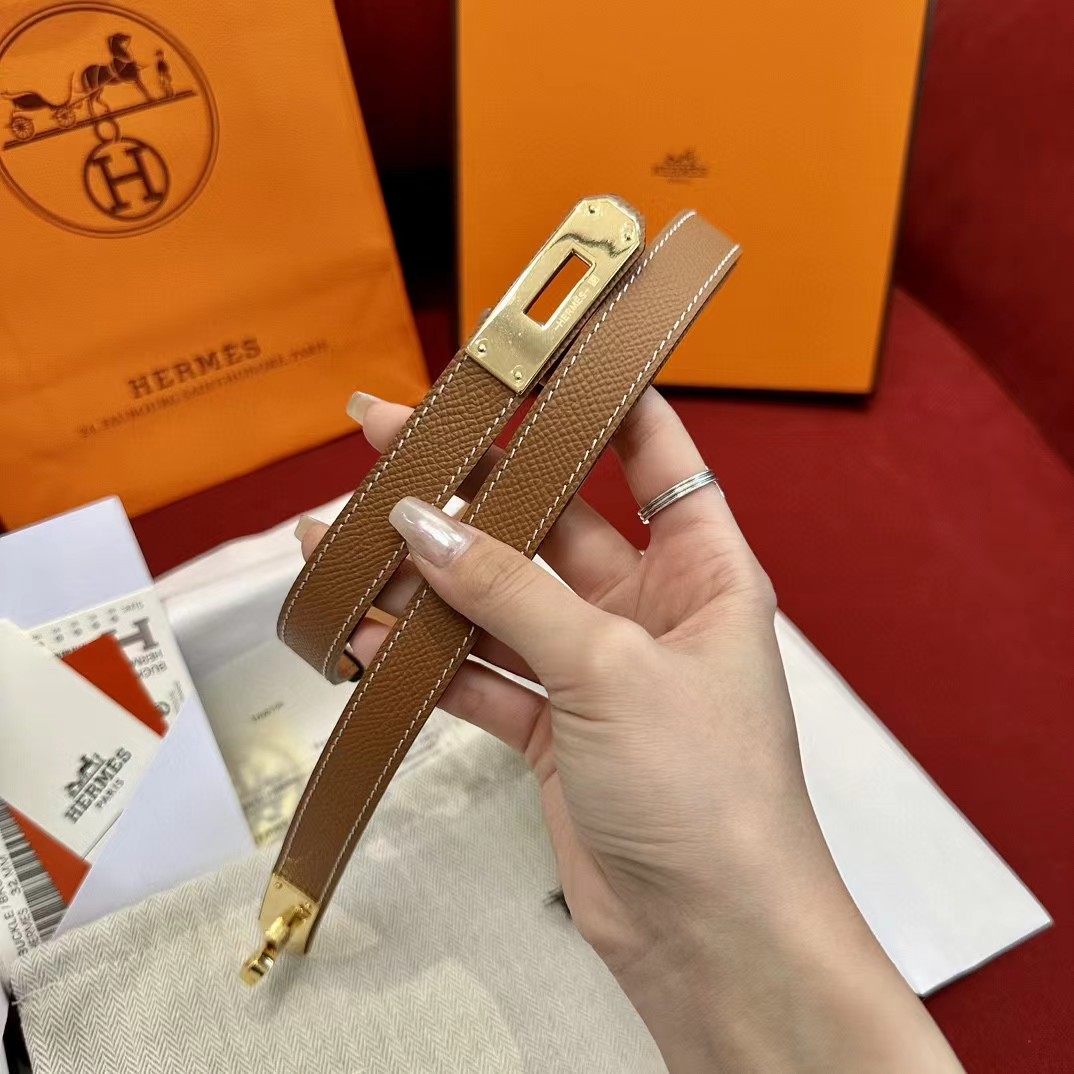 Hermes Authenticated Kelly Belt Leather - DopestKickz