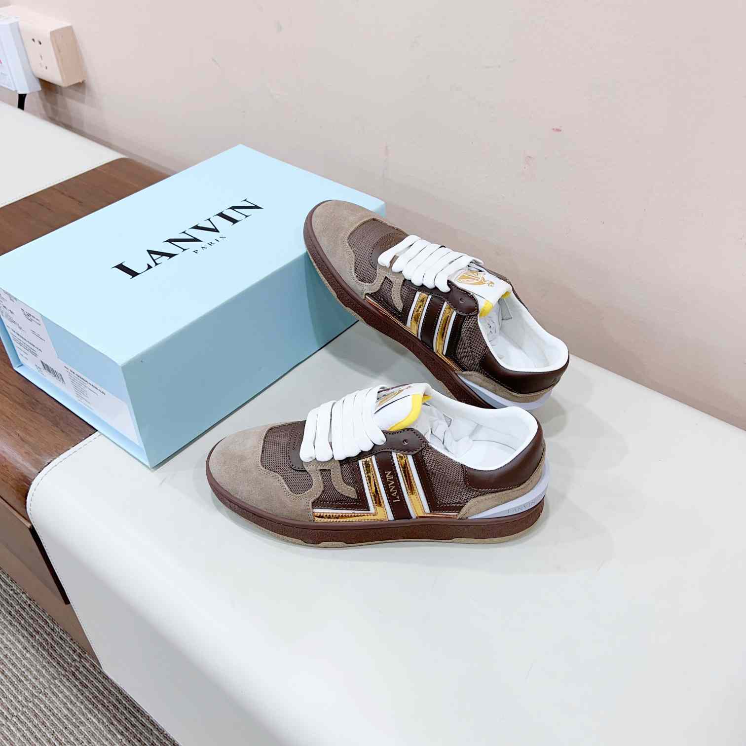 Lanvin Leather Low-top Clay Sneakers - DopestKickz