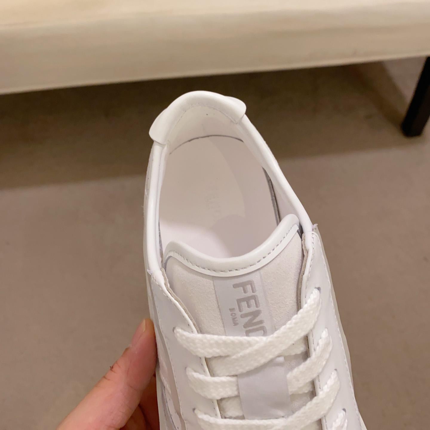 Fendi Step White Leather Low-tops Sneakers - DopestKickz