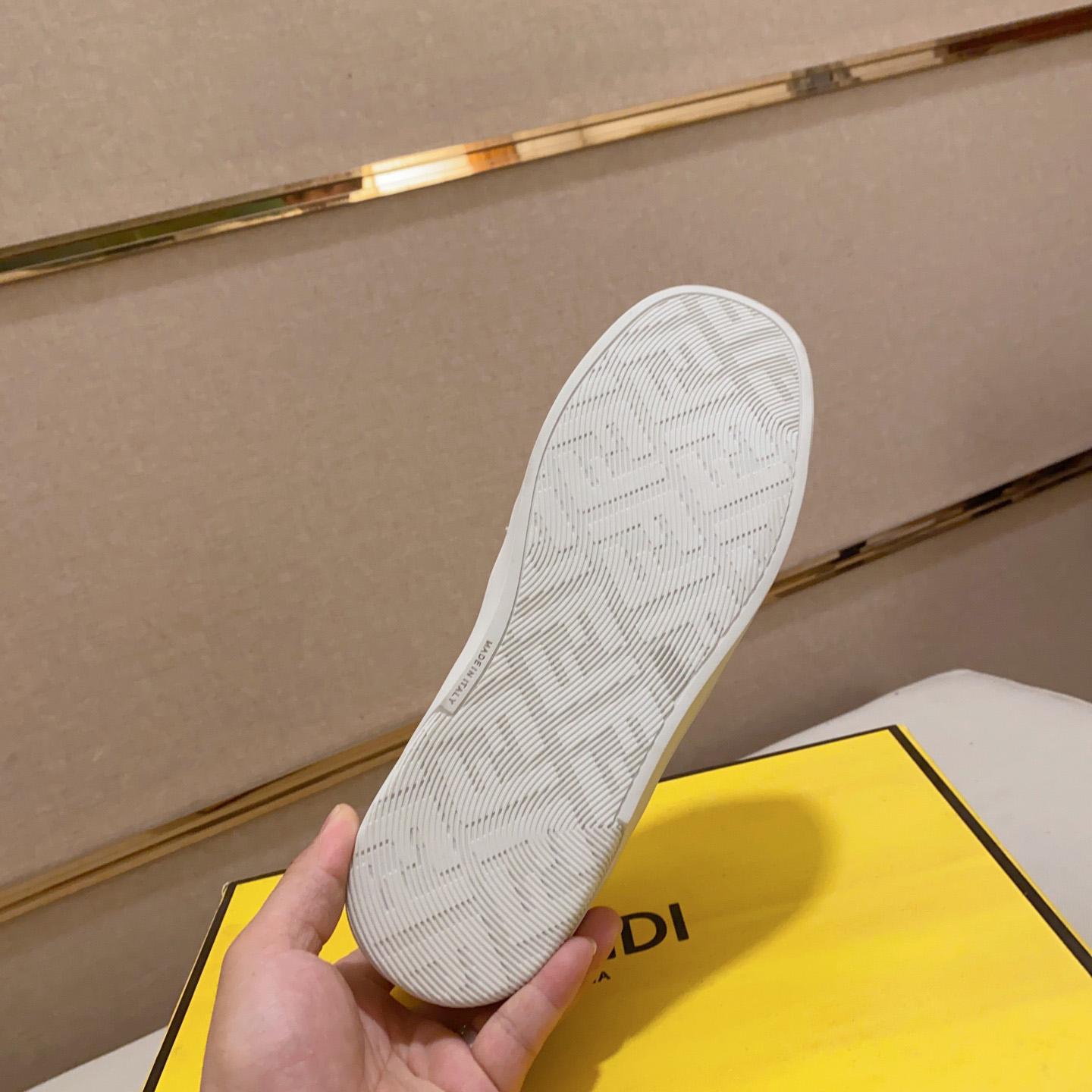 Fendi Step White Leather Low-tops Sneakers - DopestKickz