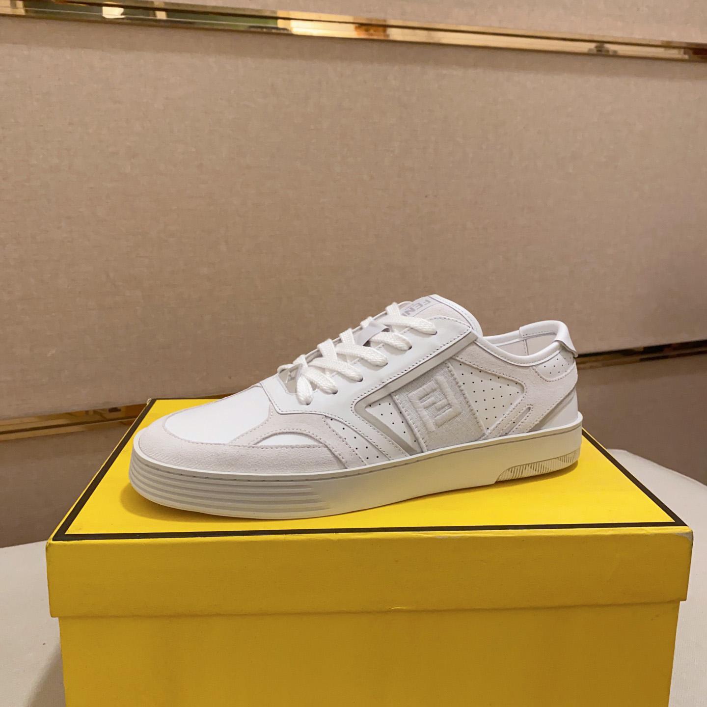 Fendi Step White Leather Low-tops Sneakers - DopestKickz