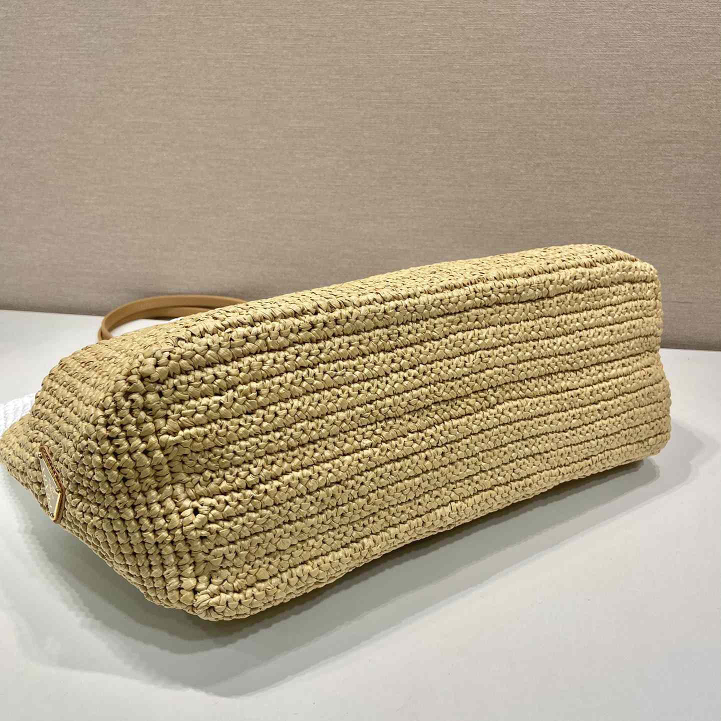 Prada Raffia And Leather Tote Bag - DopestKickz