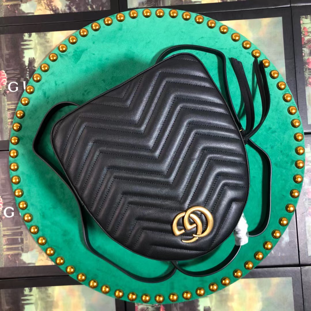 Gucci GG Marmont Leather Backpack (22-5-26cm)   476671 - DopestKickz