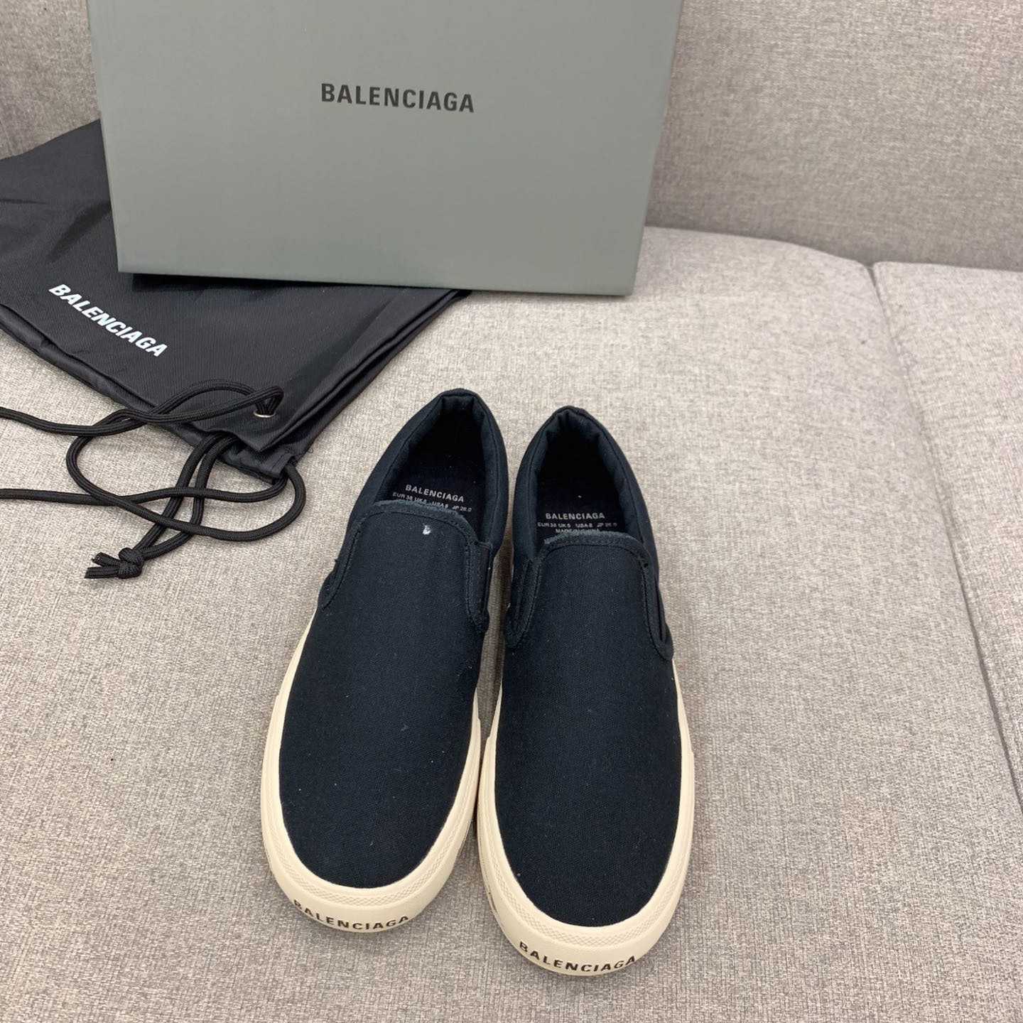 Balenciaga Paris Slip On Graffiti Sneaker In Black - DopestKickz
