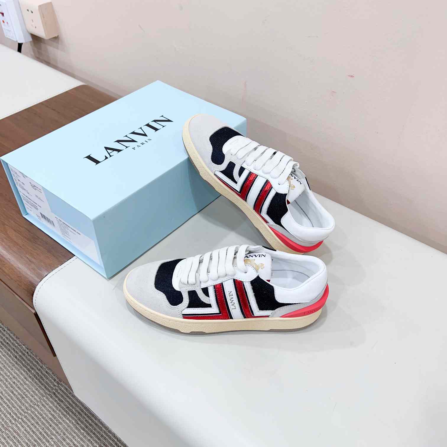 Lanvin Leather Low-top Clay Sneakers - DopestKickz