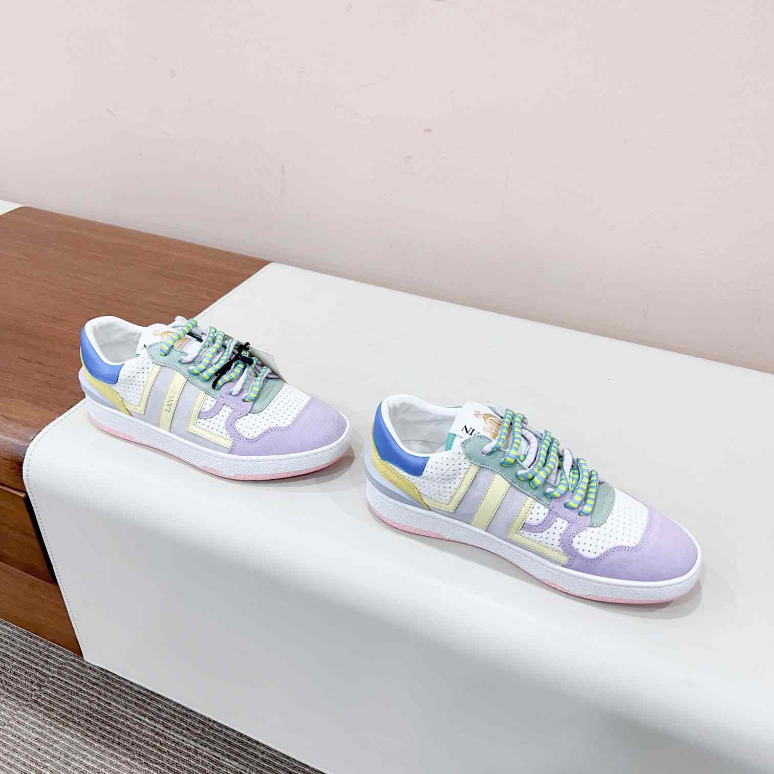Lanvin Clay Colour-block Sneakers - DopestKickz