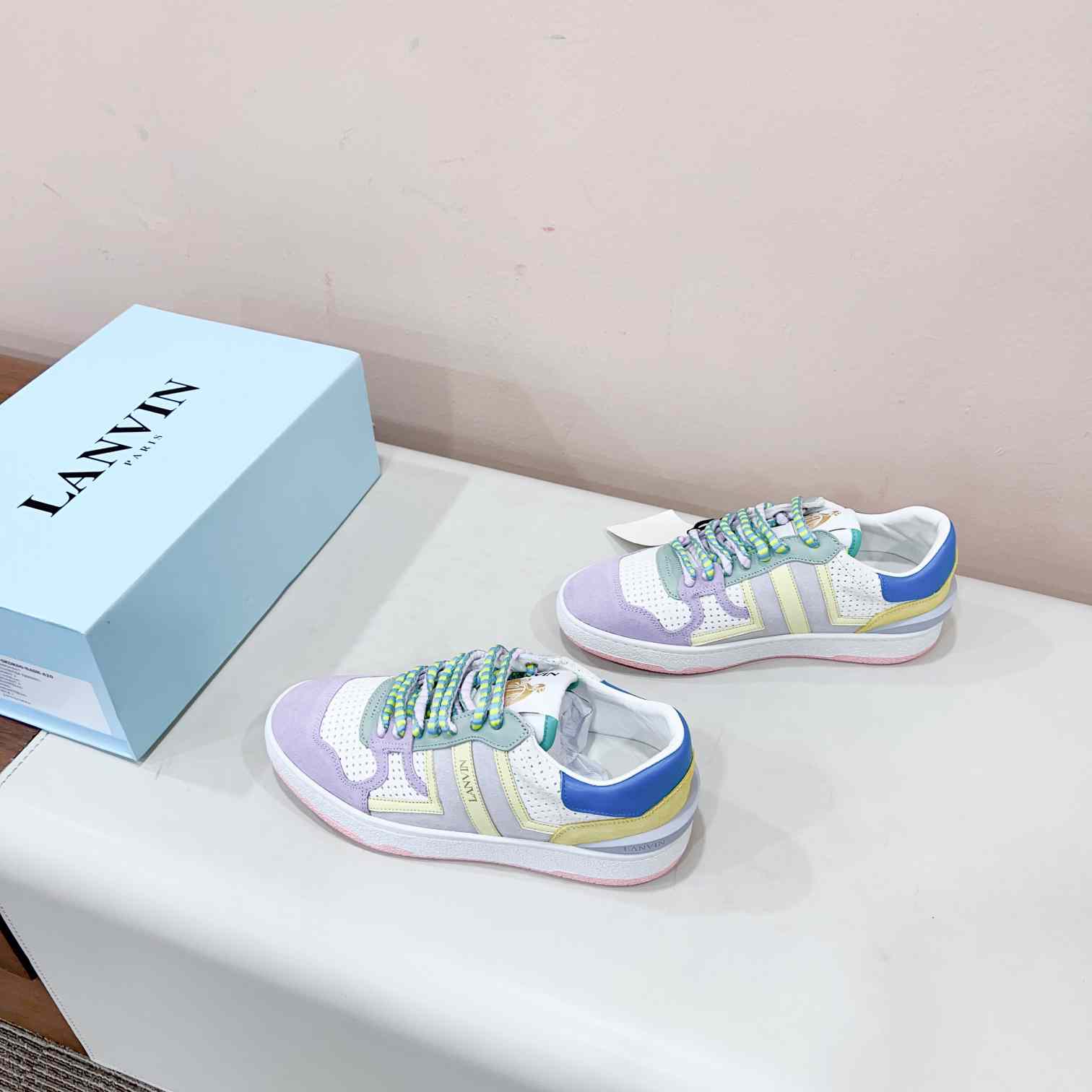 Lanvin Clay Colour-block Sneakers - DopestKickz