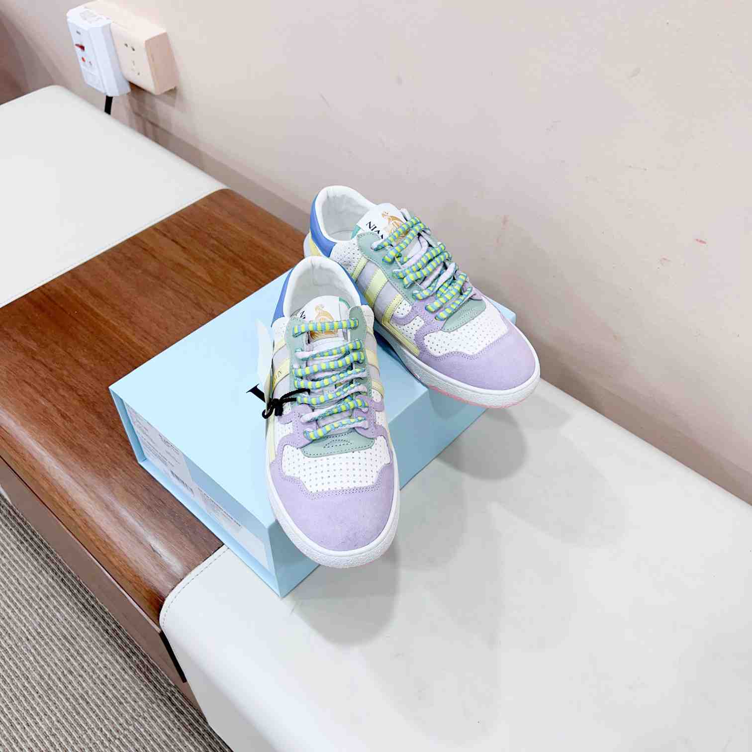 Lanvin Clay Colour-block Sneakers - DopestKickz