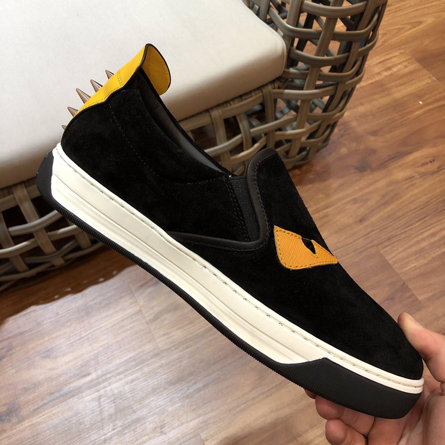 Fendi Men's Black Loafer Monster Eyes - DopestKickz