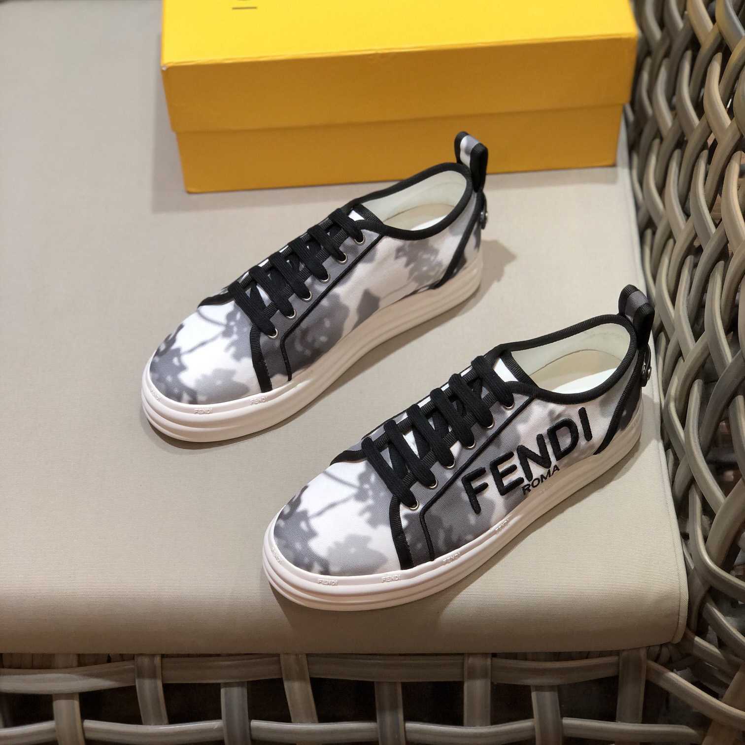 Fendi Rise Canvas Sneaker - DopestKickz