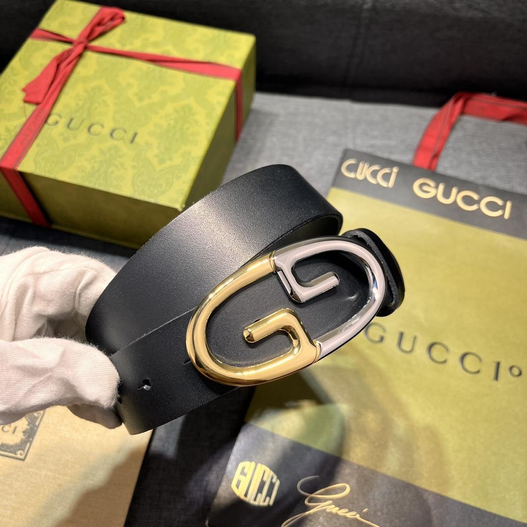 Gucci Belt With Two-toned Metal Buckle - DopestKickz