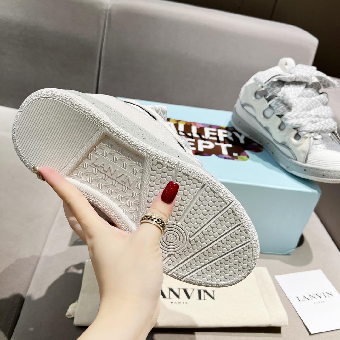 Lanvin Curb Leather Sneakers - DopestKickz