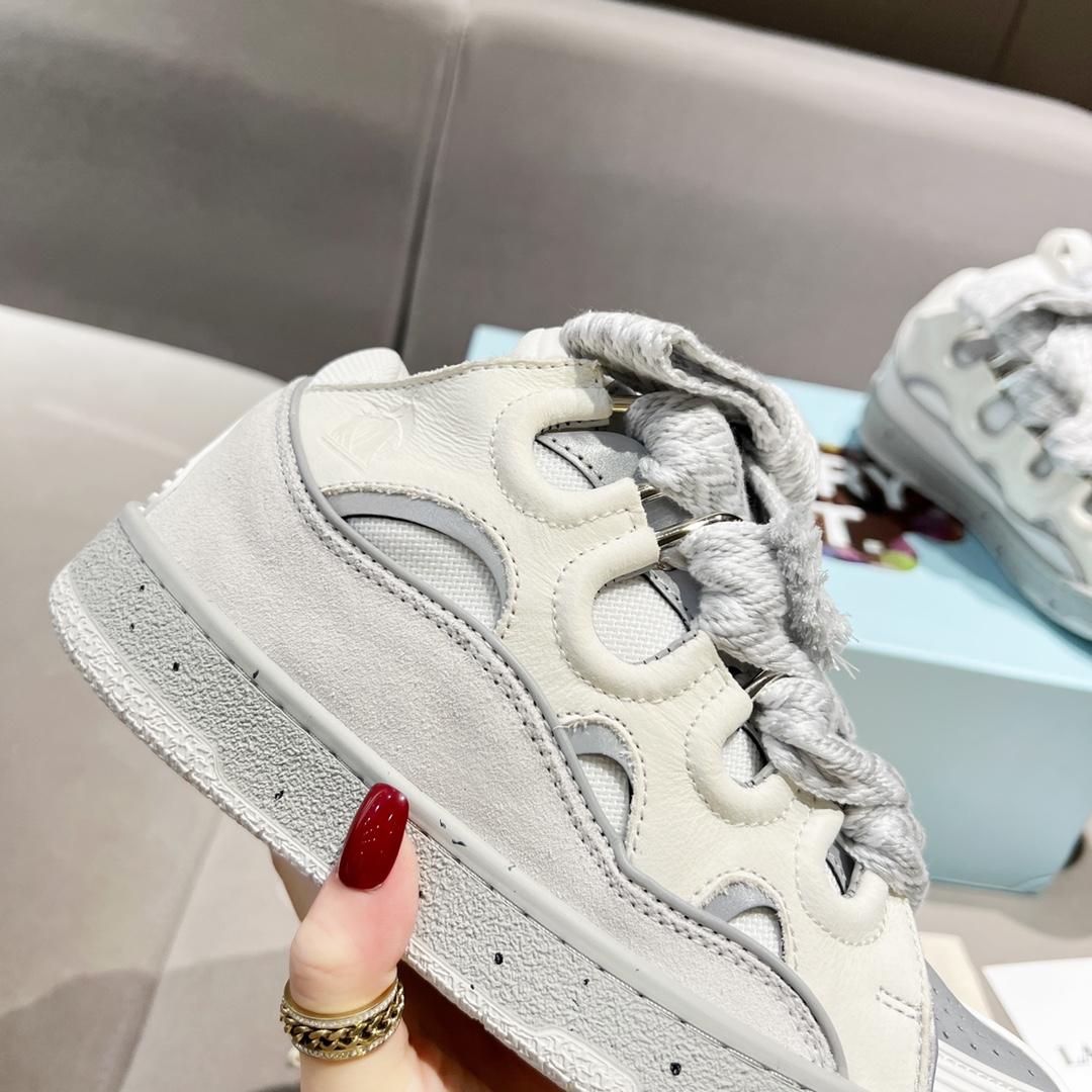 Lanvin Curb Leather Sneakers - DopestKickz