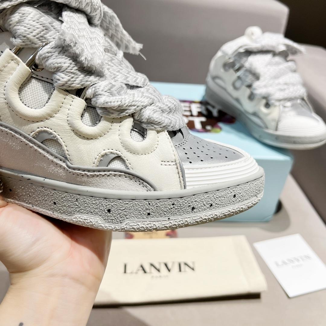 Lanvin Curb Leather Sneakers - DopestKickz
