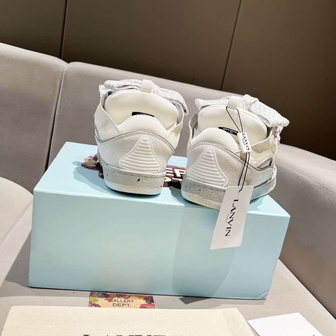 Lanvin Curb Leather Sneakers - DopestKickz