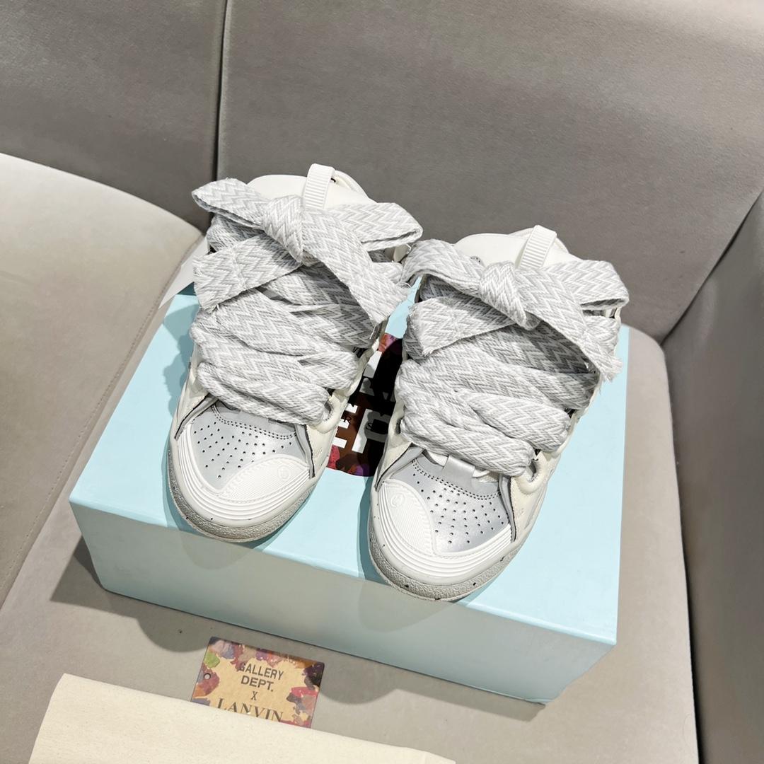 Lanvin Curb Leather Sneakers - DopestKickz