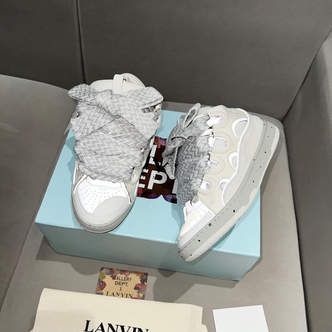 Lanvin Curb Leather Sneakers - DopestKickz