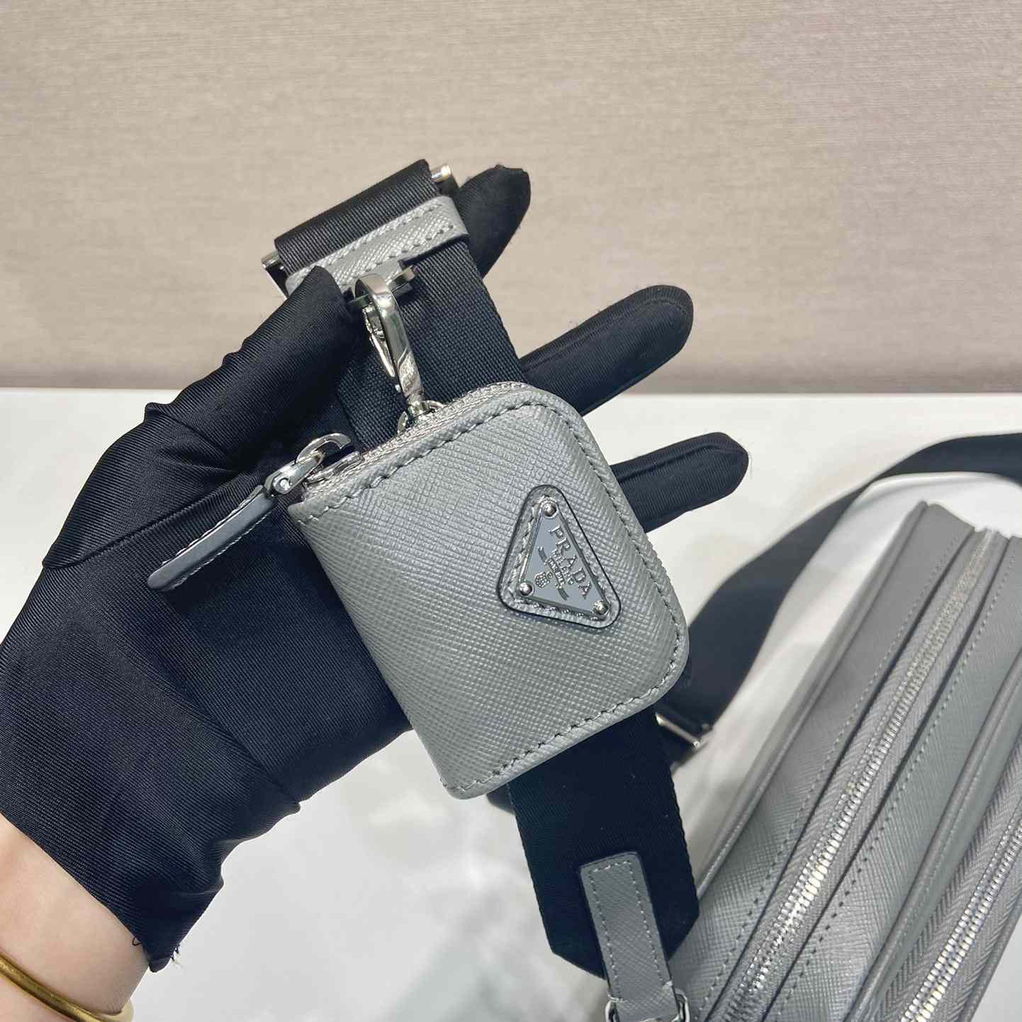 Prada Saffiano Leather Shoulder Bag - DopestKickz