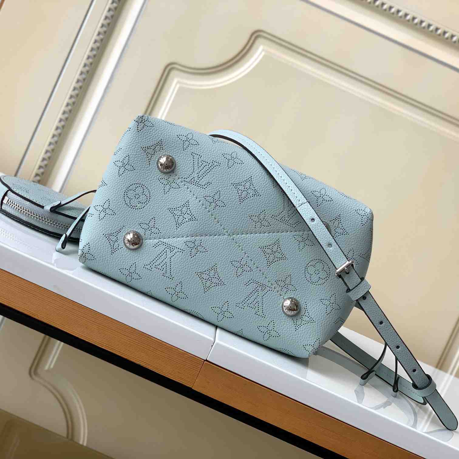 Louis Vuitton Bella Blue Denim Mahina  (19 x 22 x 14cm)    M22198 - DopestKickz