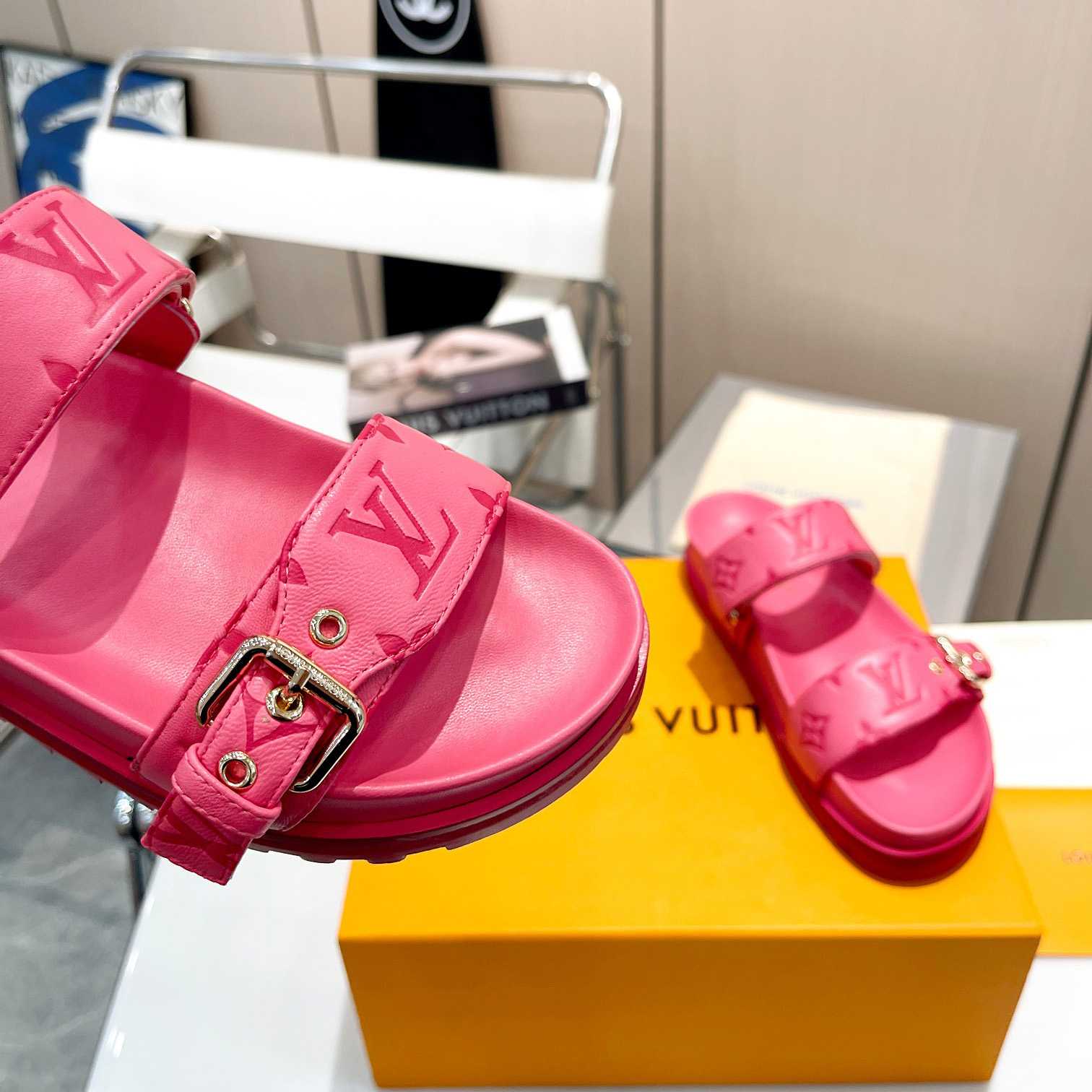 Louis Vuitton Bom Dia Flat Comfort Mule   1AB38P - DopestKickz