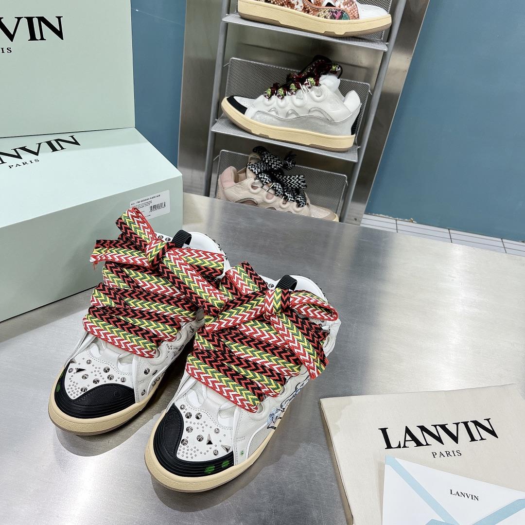 Lanvin Curb Lace Up Sneakers - DopestKickz