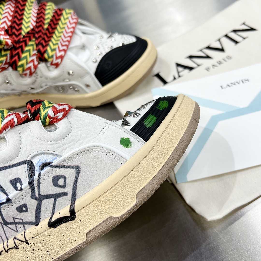 Lanvin Curb Lace Up Sneakers - DopestKickz