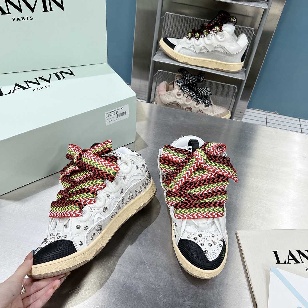 Lanvin Curb Lace Up Sneakers - DopestKickz