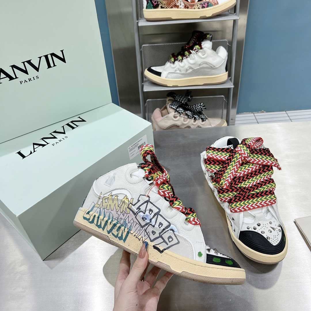 Lanvin Curb Lace Up Sneakers - DopestKickz
