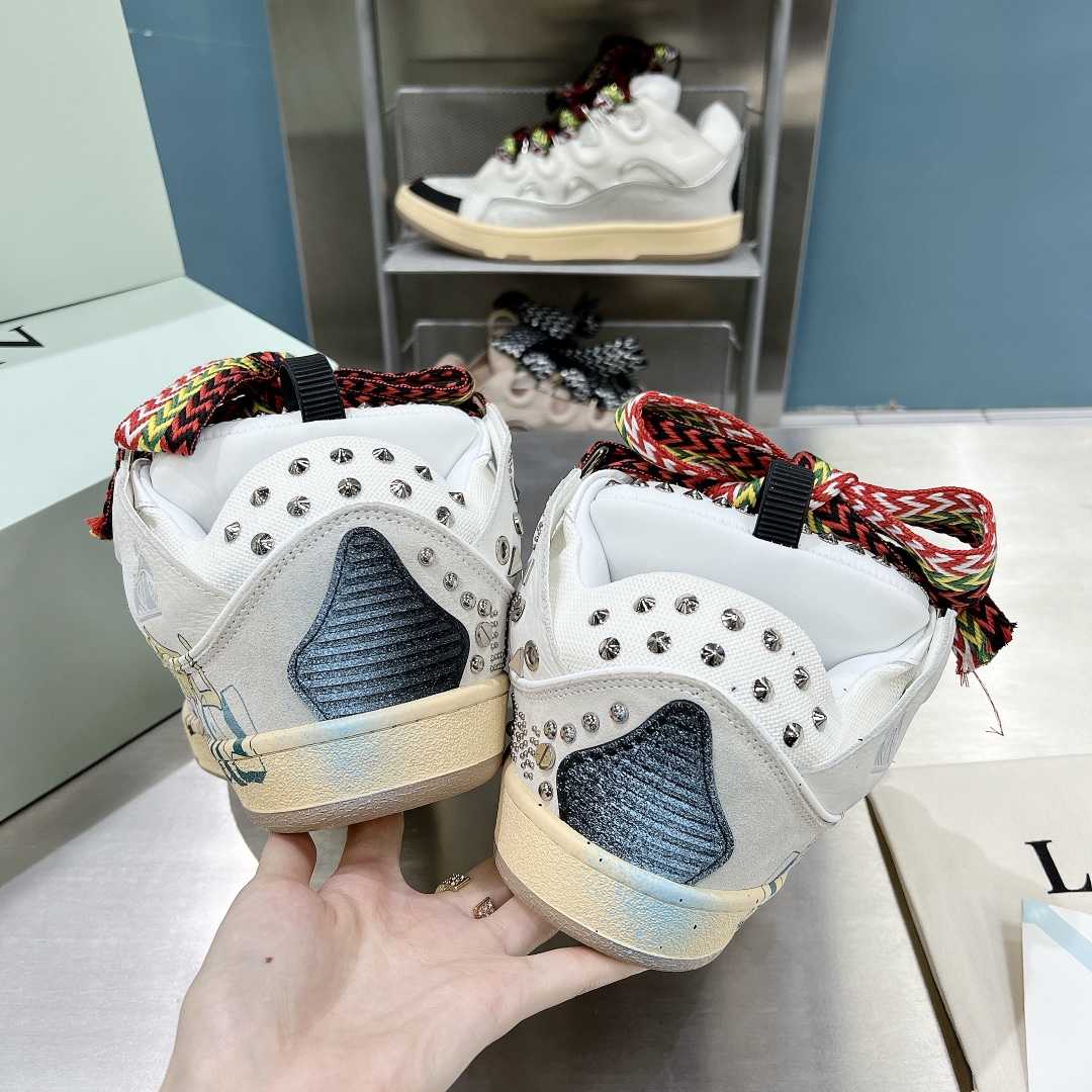 Lanvin Curb Lace Up Sneakers - DopestKickz