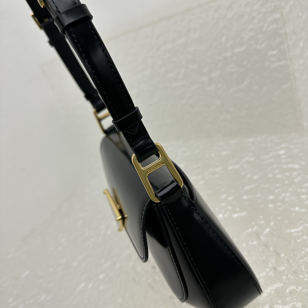 Prada Brushed Leather Shoulder Bag - DopestKickz