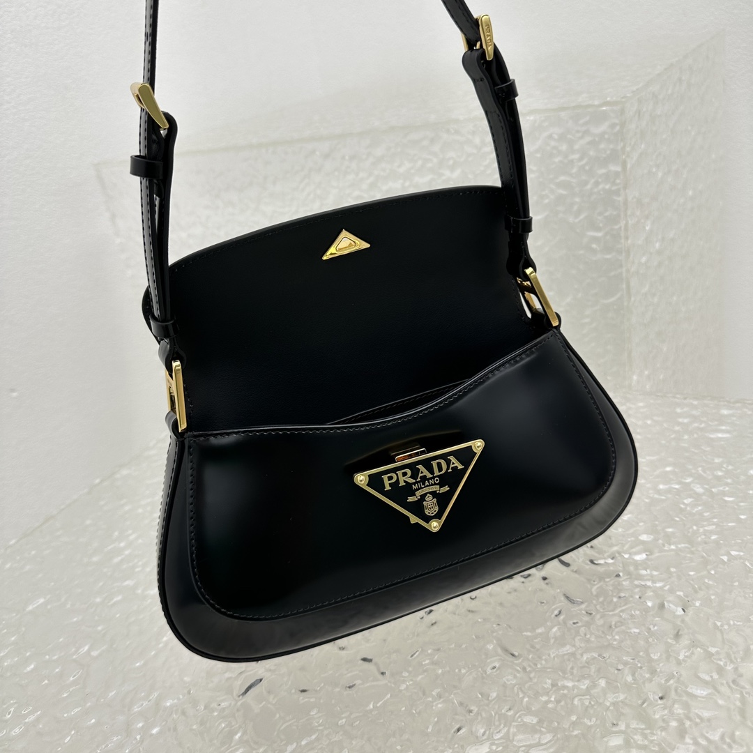 Prada Brushed Leather Shoulder Bag - DopestKickz