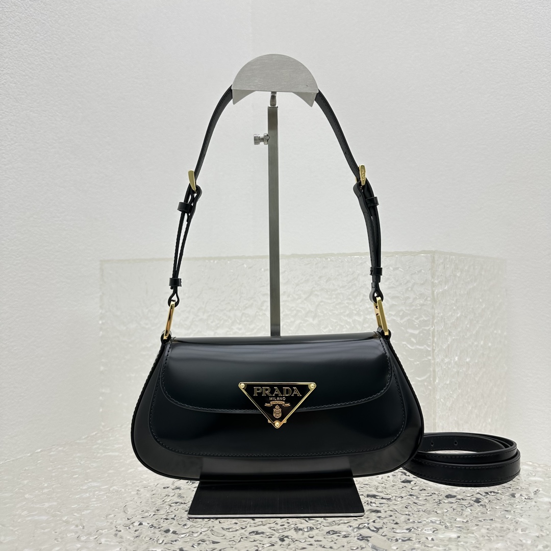 Prada Brushed Leather Shoulder Bag - DopestKickz