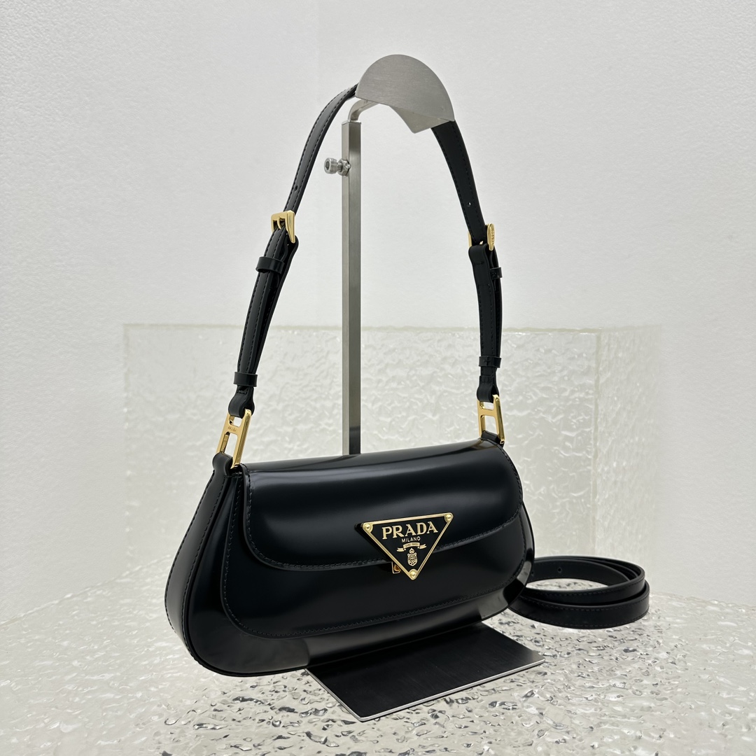 Prada Brushed Leather Shoulder Bag - DopestKickz