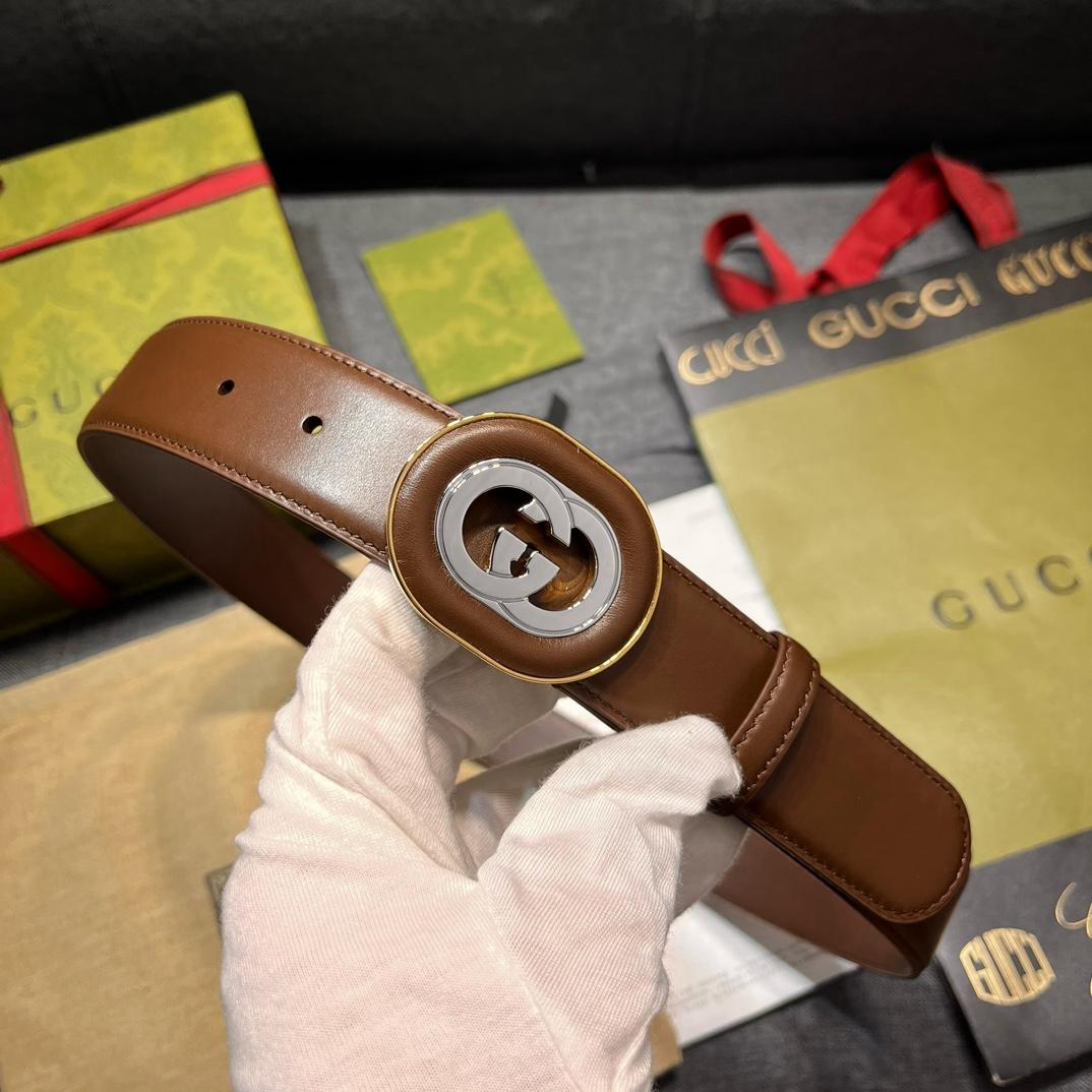 Gucci Belt With Interlocking G Buckle - DopestKickz