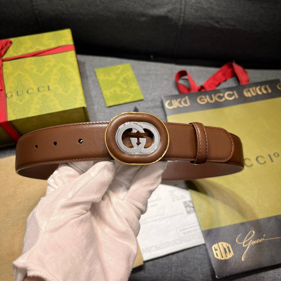 Gucci Belt With Interlocking G Buckle - DopestKickz