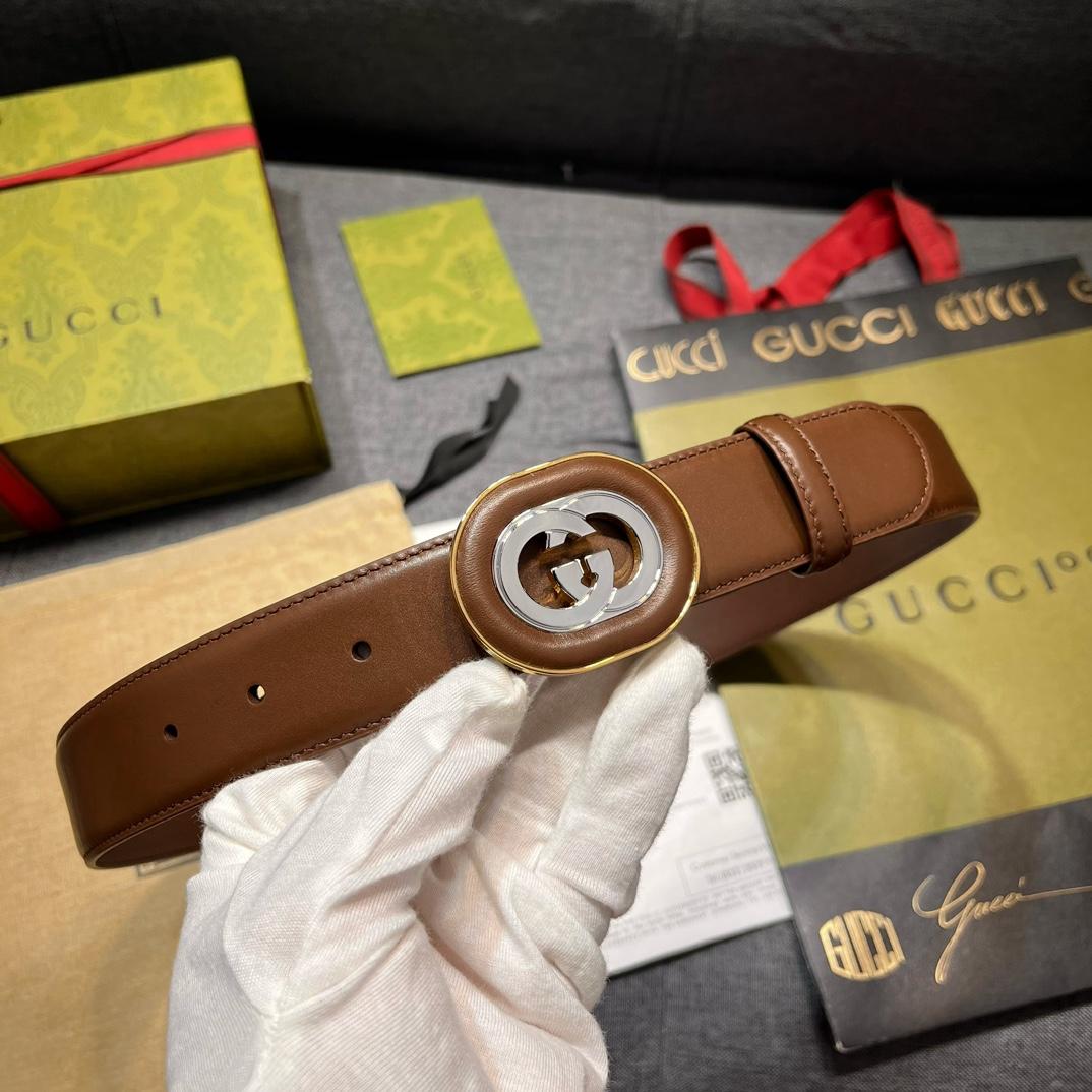 Gucci Belt With Interlocking G Buckle - DopestKickz