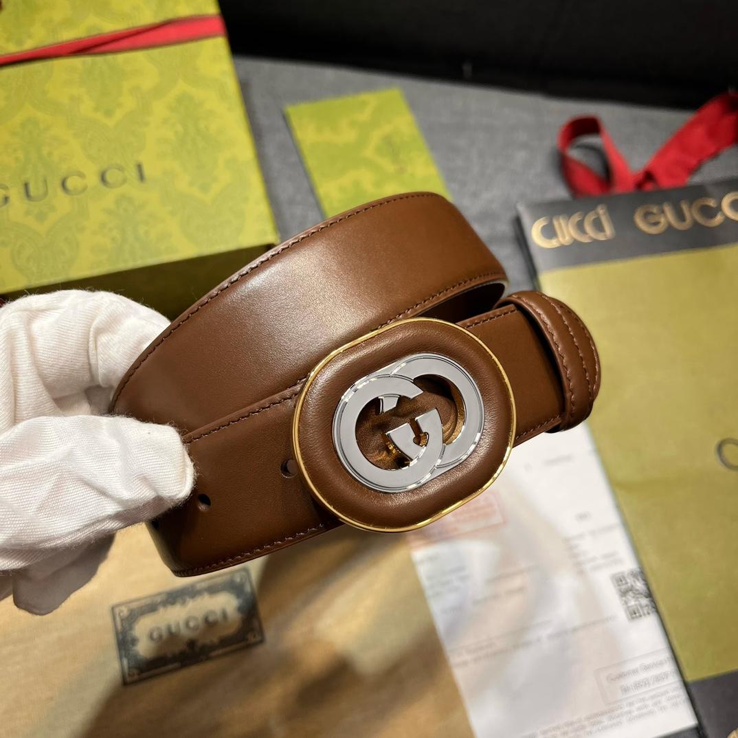 Gucci Belt With Interlocking G Buckle - DopestKickz